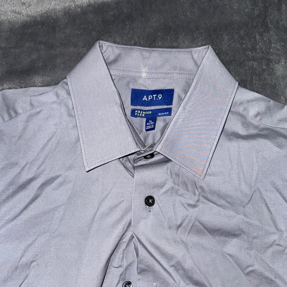 Apt. 9 Men's Silver Dress Shirt